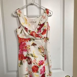 Boston Proper cotton floral mini dress. Sz 4.